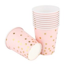 컨페티 파티컵 핑크 240ml, 8개입, 1개