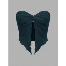 l2023신상l SHEIN ICON 트위스트 프론트 상추 옷단 아랫단 트임 톱 브라 199793