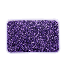 diy 에폭시 수지 실리콘 몰드에 대한 1 상자 분쇄 유리 돌 수지 충전 불규칙 깨진 돌 네일 아트 에폭시 공예 필러, 밝은 보라색