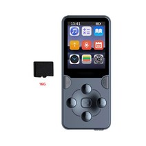1.8 인치 MP3 MP4 플레이어 녹음 시계 전자 책 TFT 컬러 스크린 워크맨 음악 HiFi 스테레오 야외 스포, 01 GRAY_01 16GB