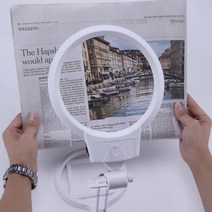 LED 조명 2관절 돋보기 스탠드 독서 확대경 실버 용품 책상 고배율 노안