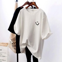 여자 기본 깔끔한 화이트 블랙 반팔티 트렌드한 여성