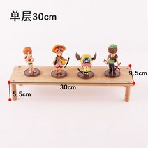 사다리선반 원목 1/2/3 레이어 장난감 자동차 모델 애니메이션 피규어 디스플레이 랙 크리에이티브 사다리 대나무 데스크탑 선반 브래킷 인형 보석, [04] 1 tier 30x9.5cm