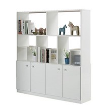 1500 공간분리 책장 가벽 책장수납장 수납함 도어 문있는 문달린 서재 거실 사무실, 화이트, 본상품선택