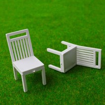 10 Pcs 모형 백색 의자 125 130 가늠자 소형 가구 실내 플라스틱 건축 자재 인형 집 Diorama 조경, 30scale