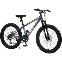 Jayktimo 팻 타이어 산악 자전거 24인치 휠 Shimano 시마노 7단드라이브트레인, gray