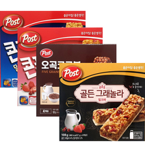 포스트 콘푸라이트바 간편하게 즐기는 시리얼 바 과자세트, 콘푸라이트 밀크바108그램 4개입 4세트