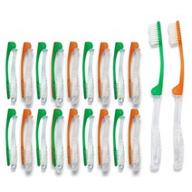 접이식 접는 미세모 칫솔 캠핑 휴대용 여행용 20개, 1개