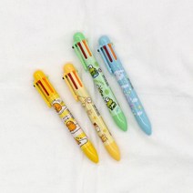 산리오 멀티 6색 볼펜 폼폼푸린 시나모롤 케로피 구데타마 귀여운 캐릭터 공부 멀티펜, 랜덤
