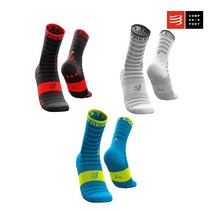 컴프레스포트 프로 레이싱 삭스 V3.0 울트라라이트 런 하이, 플루오블루 T1