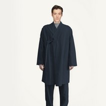 린넨 모던한복 도포 가운 코트 라운지웨어 남성잠옷세트 반물네이비 95