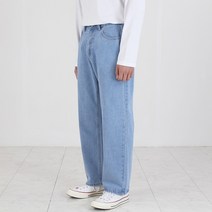 남자 와이드 뒷밴딩 청바지 (5color)