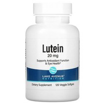 Lake Avenue Nutrition 루테인 20mg 베지 소프트젤, 120개, 120 개, 120정