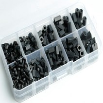 M3 나이론 절연너트 세트 300PCS 보관케이스포함 300PCS 블랙 스크 루 스쿠루 류 플라스틱 나사 SCREW