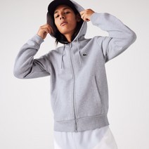 라코스테 캥거루 포켓 플리스 그레이 스웨트셔츠 집업 재킷 맨투맨 Kangaroo Pocket Fleece Sweatshirt