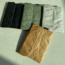 타이벡파우치 빈티지 다꾸 페이퍼 보관 종이 스티커 배경지 타이백 방수 가방, 옐로우 베이지