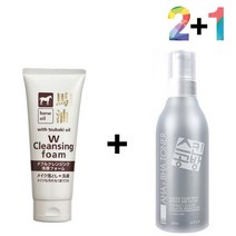 클렌져 지루성 약알카리성 저자극클렌저 클렌징 폼 피지제거 더블워시 마유 코 모공, 쿠팡1 마유더블워시폼 2개_아하바하토너 1개, 쿠팡1 본상품선택