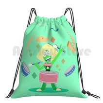 Peridot의 하나의 보석 밴드 배낭 Drawstring 가방 승마 등산 체육관 Steven Universe Peridot Su, [01] OneSize, [01] Drawstring Backpack