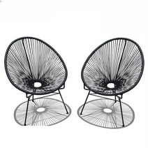 아카풀코 펜션 에그 카페 테라스의자 야외 체어, 철제 계란 의자(노란색)