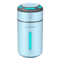 불멍가습기 uv가습기 기화식가습기 미니 아로마 테라피 디퓨저 usb led ligh 디퓨저 에센셜 오일, 푸른