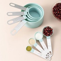 계량스푼세트 8종 컵 수저 홈 베이킹 주방 조리도구 제빵, 민트
