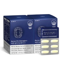 건강한약속 바른 rTG알티지오메가3+ 1 024mgx30캡슐 x2박스 2개월분, 알티지오메가3 2박스(2개월분)