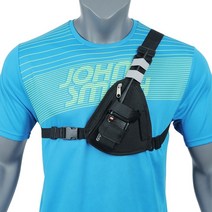 무전기 워키토키 abbree 가슴 하네스 프론트 팩 파우치 holster vest rig for two way radio 워키 토키 (rescue essentials) 블랙), pt-07 블랙