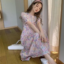 여름 바캉스룩 비치웨어 꽃무늬 10대 20대 30대 여자 여성 편한 여행지 예쁜 편한 임산부 반팔 드레스