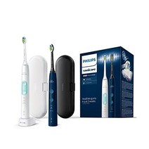 필립스 PHILIPS 소닉케어 ProtectiveClean 5100 전동 칫솔 음파 UV 클리너 여행용 케이스(모델 HX6850/57) 150605, Double Pack