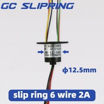 슬립링 전기 기어 조절 SlipringElectric 슬립 링 12 링 각 전류 2a 직경 12.5mm PTZ 스테이 플레이트 ringSRM-12-06B, 6wire2A