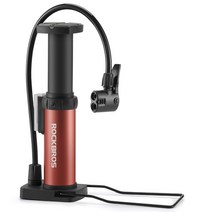 자전거 발펌프 바람 에어 공기주입기 휴대용, 레드, 1개