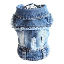 강아지 봄옷 푸들 비숑 웰시코기 불독 작은 중간 개 디자이너 옷 데님 자켓 강아지 민소매 청바지 의상 봄, 03 style 1_05 XL