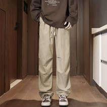 힙합바지 남자 밴딩 바지 와이드팬츠 통바지 데일리룩