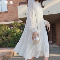 립걸델리 주름 쉬폰원피스