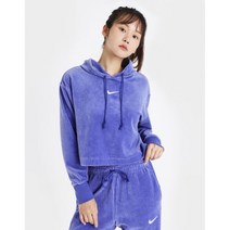 [국내매장판 정품] 나이키 NSW 벨루어 크롭 풀오버 DQ5928-430 여성 후디
