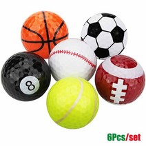 6PCS 골프 공 훈련 스포츠 선물 연습 범위 골퍼 어린이를위한 참신 어린이 컬러 귀여운 실내 맞춤 캐릭터, [01] 6Pcs