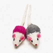 토끼털 롱꼬리 쥐 인형 고양이 장난감 색상랜덤(10749), 1, 단일 수량