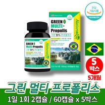 코스트코 약국 츄어블 브라질 그린 프로폴리스 액 아연 c 캔디 액상 캡슐 그린폴리스 면역에 좋은 영양제 페퍼민트 향, 5박스