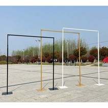 포토존 웨딩 할로윈 야외 배경 프레임 선반 장식품, (2mx2m)접이식(골드)일반모델접이식