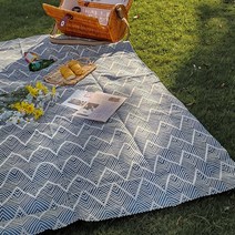 블루 웨이브 피크닉 천 방수 방습 매트 아웃도어 휴대용 야유회 캠핑 매트 XT, 노란색 150*200cm