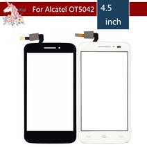 [해외] 10 4.5 "ALCATEL ONE TOUCH POP 2 5042D OT5042 5042 터치 스크린 디지타이저 센서 외부 유리 렌즈 패널 교체 용, Black