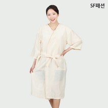 구김이 적은 남여 공용 미용실 가운 유니폼, 아이보리(sfhg02)