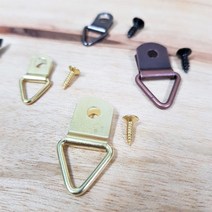 창작스튜디오 놀자 삼각고리 못 세트 소량 대량 액자고리 나무걸이 문패 만들기 DIY 공예 목공 나무판 부자재, 골드(소) 30세트