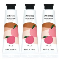 [이니스프리] 제주 라이프 퍼퓸드 핸드크림 6월 복숭아 3개, 단품