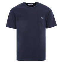 [메종키츠네] 22FW HM00136KJ0008 NA 블루폭스 패치 포켓 반팔티