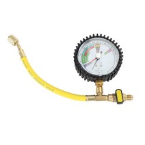 타이어압력게이지 빵구 1/4 SAE 인치 커넥터 압력 게이지 HVAC 시스템 질소 테스트 에어컨 벤치 도구 R134, 한개옵션0