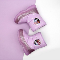 아동 털 부츠 겨울왕국2 엘레 지퍼 타입 LED 라이팅 생활방수