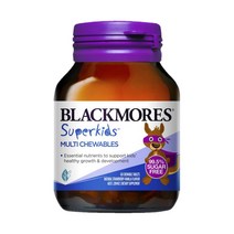 Blackmores 블랙모어스 수퍼키즈 무설탕 어린이 멀티비타민 츄어블 60정 Superkids Multivitamin, 1개