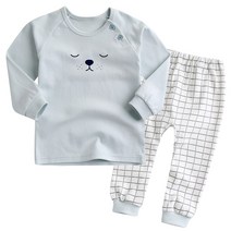 그린베베 봄가을용 영아용 잠탱이 양면내의