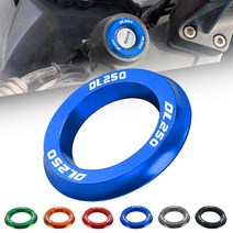 스즈키 DL250 V-STROM 바이크 오토바이 액세서리 점화 스위치 커버 링 키 CNC 알루미늄 V STROM DL 250 서클 캡, [11] Grey